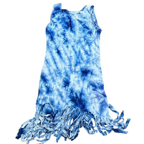 InGear Blue Tie‎ Dye Dress with Fringe - Picture 4 of 5
